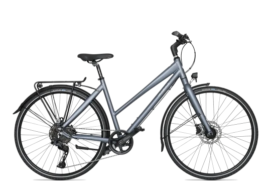 Vélo VTC VELODEVILLE cadre ouvert pour randonnée chemin